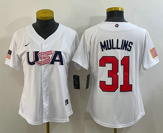 Women's USA Baseball #31 Cedric Mullins 2023 White World Classic Stitched Jersey,We sell and wholesale Women's USA Baseball #31 Cedric Mullins 2023 White World Classic Stitched Jersey on line form chian!